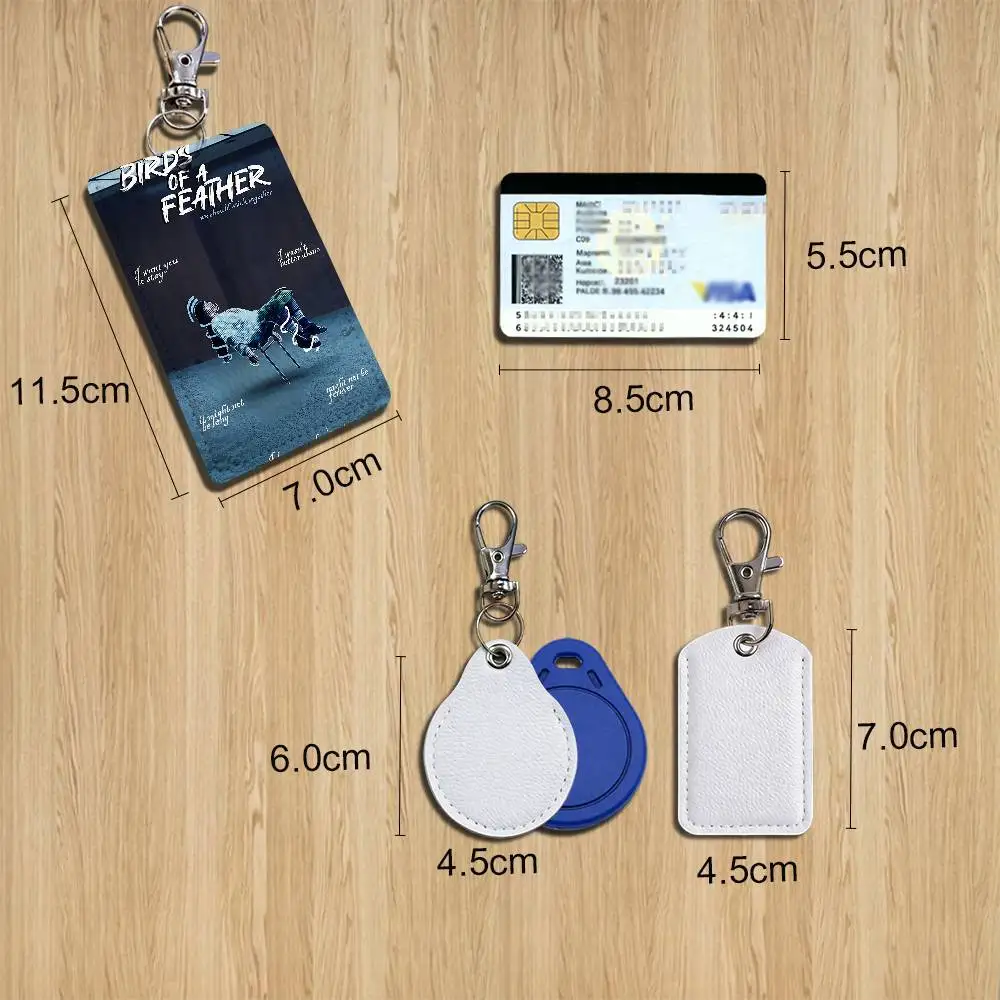 Birds Of A Feather Wildflower Billie Eilish  Keychain Holder Suitable For Subway Bank Card Bus Case Badge Holder Wallet Card