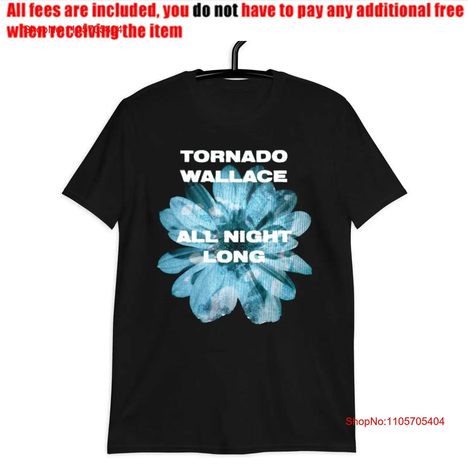 All Night Long Vintage Tornado Wallace T Shirt or short sleeves vintage Washed fashion Versatile Stretched streetwear Stylish