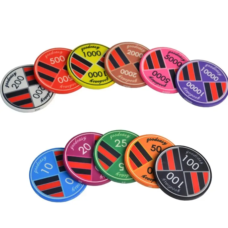 10pcs/Lot Texas Hold'em Baccarat Chip Ceramic Poker Chip Set Casino Professional Luxury Poker Chip Entertainment Accessories