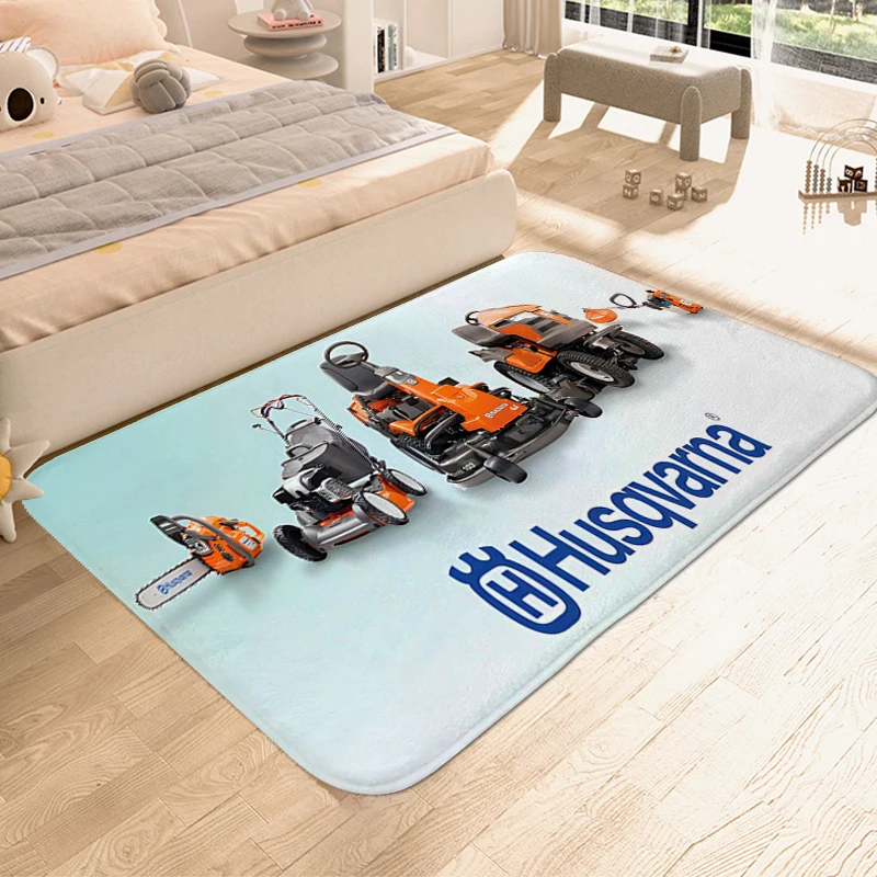 Carpet for Bedroom H-Husqvarnas Veranda Floor Mat Washable Non-slip Kitchen Bathroom Rug Doormat Entrance Door Home Decoration