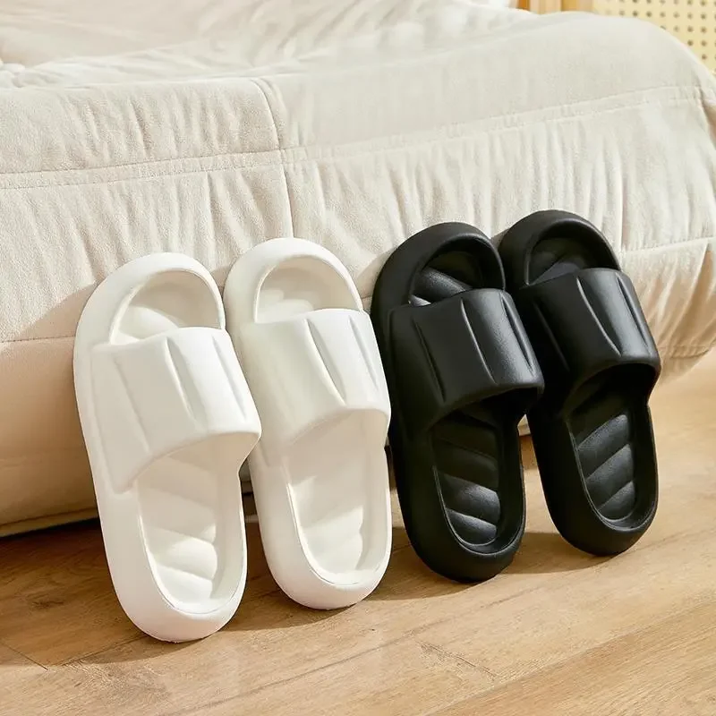 Summer Women Cloud Slippers Indoor Home Casual Soft Soled Flip Flops Bathroom Anti Slip Sandals Outdoor Men Beach Slides Shoes