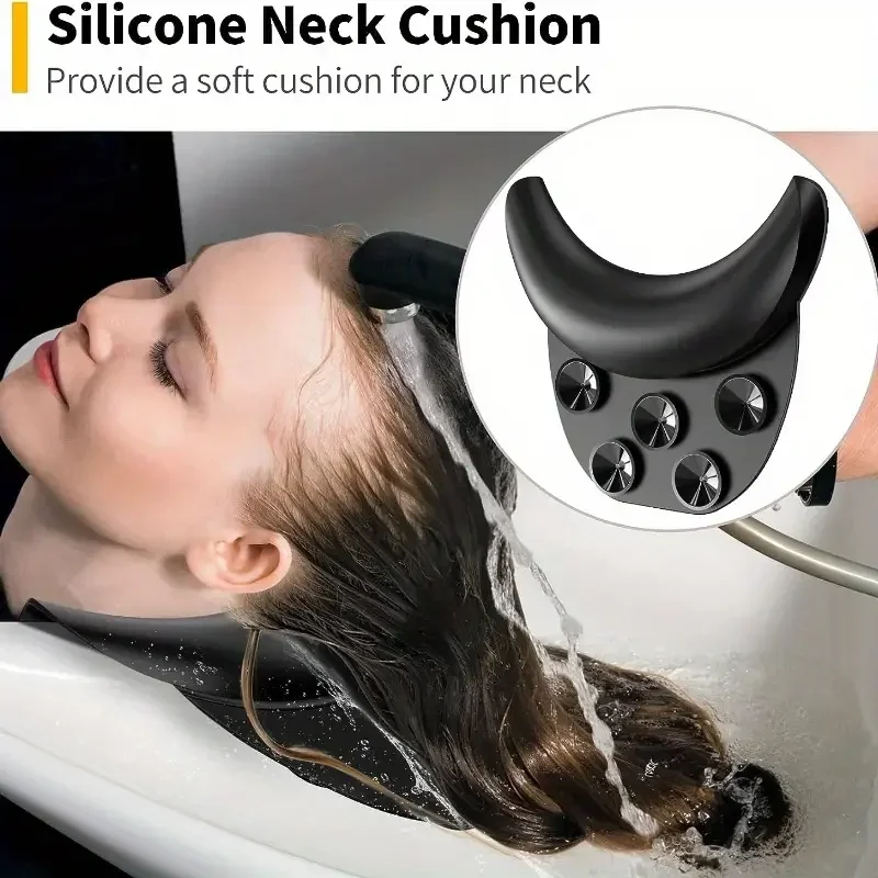 Barbershop Black Hair Washing Sink Neck Rest Pillow Spa Silicone Cushion Hairdressing Accessories 2023