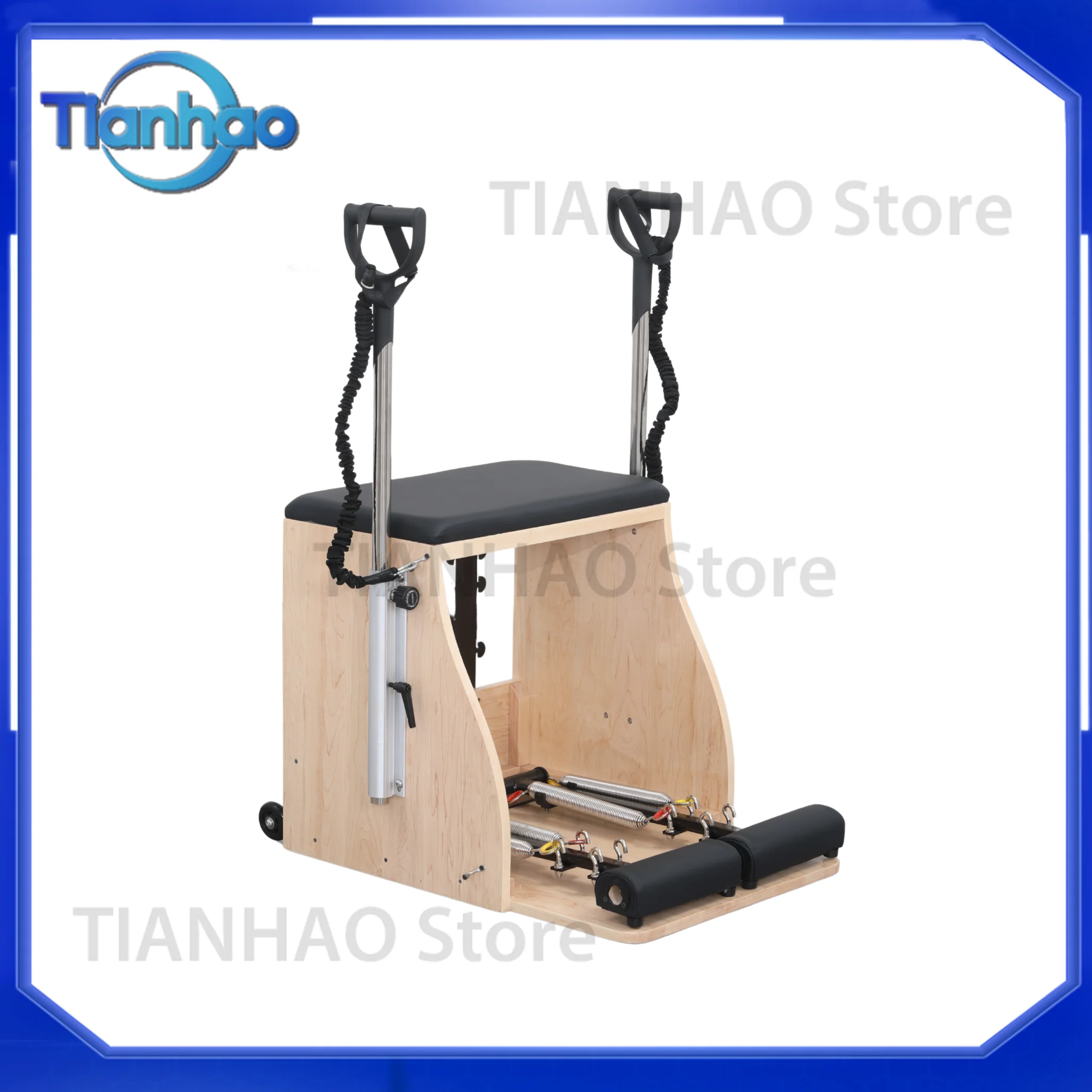 Luxury Maple Pilates Reformer Chair for Pilates Studio Eco Design Adjustable Heavy Duty with 5 Year Warranty