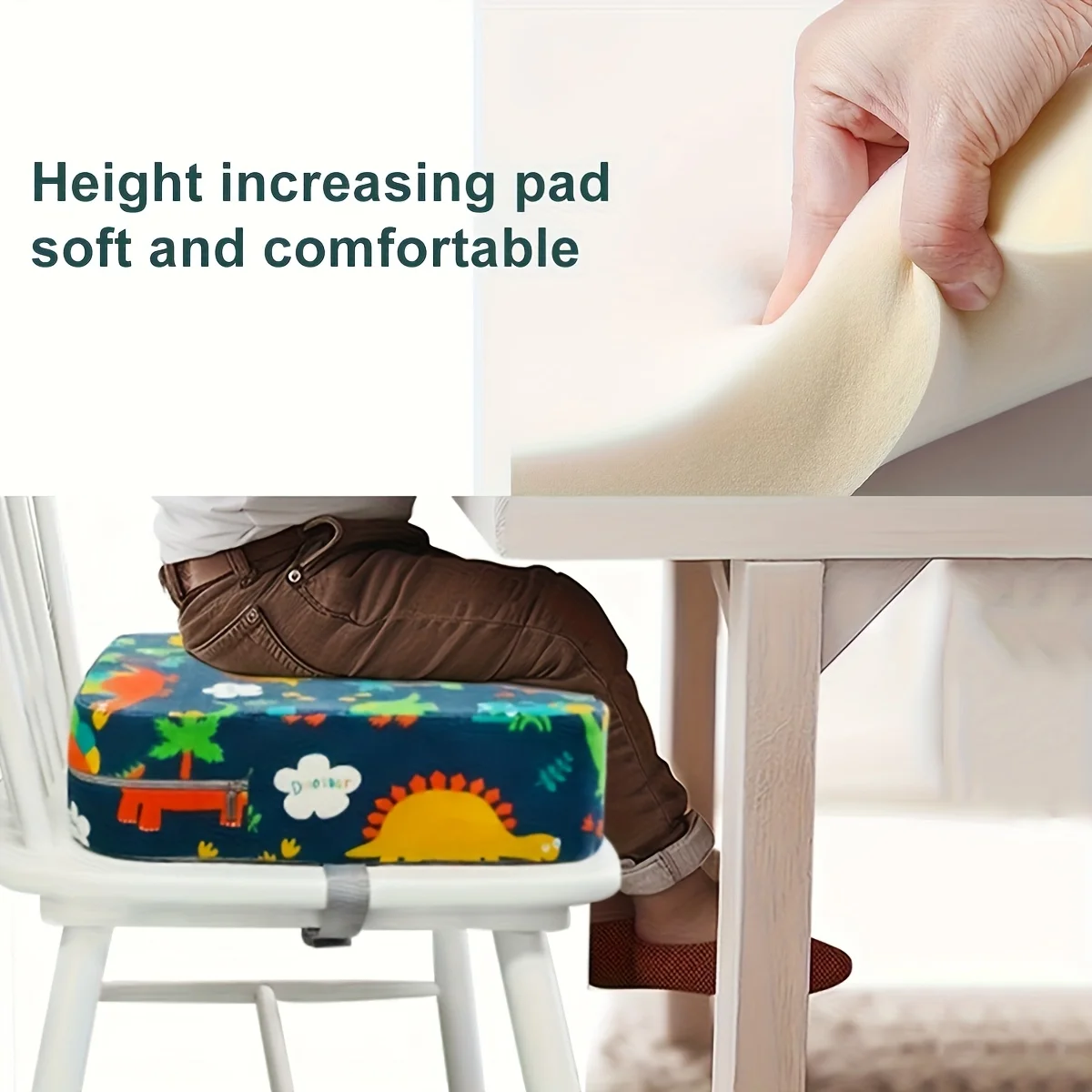 Children Height Increasing Cushion Thickened Elevated Dining Chair Pad Study Seat Cushion Pillow for Dining Tables Chair Cojines