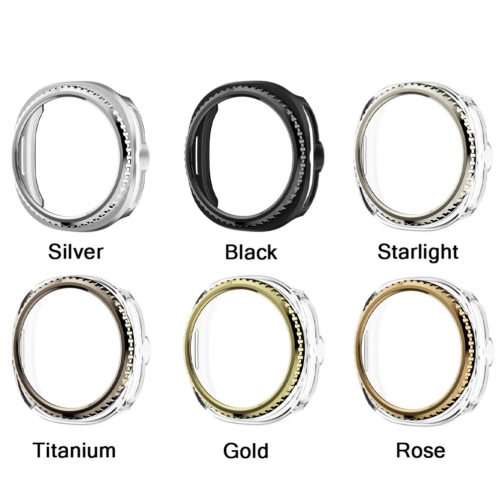 Anneau de lunette + couvercle pour Samsung Galaxy Watch 8 classic 46mm, coque de protection rigide pour PC Galaxy Watch8, étui de protection classique