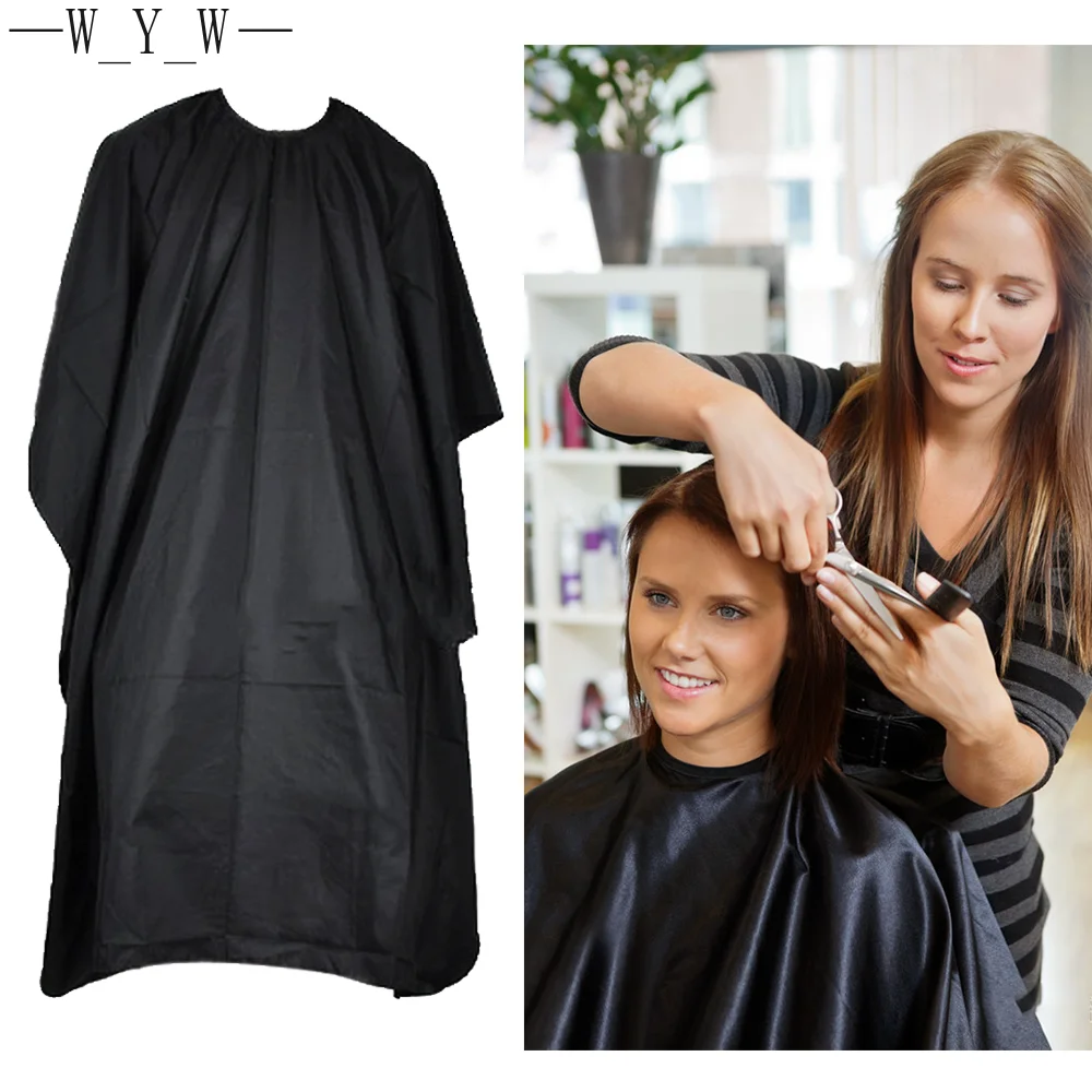 1Pcs Black Hairdressing Cape Professional Hair-Cut Salon Barber Cloth Wrap Protect Gown Apron Waterproof Cutting Gown Hair Cloth