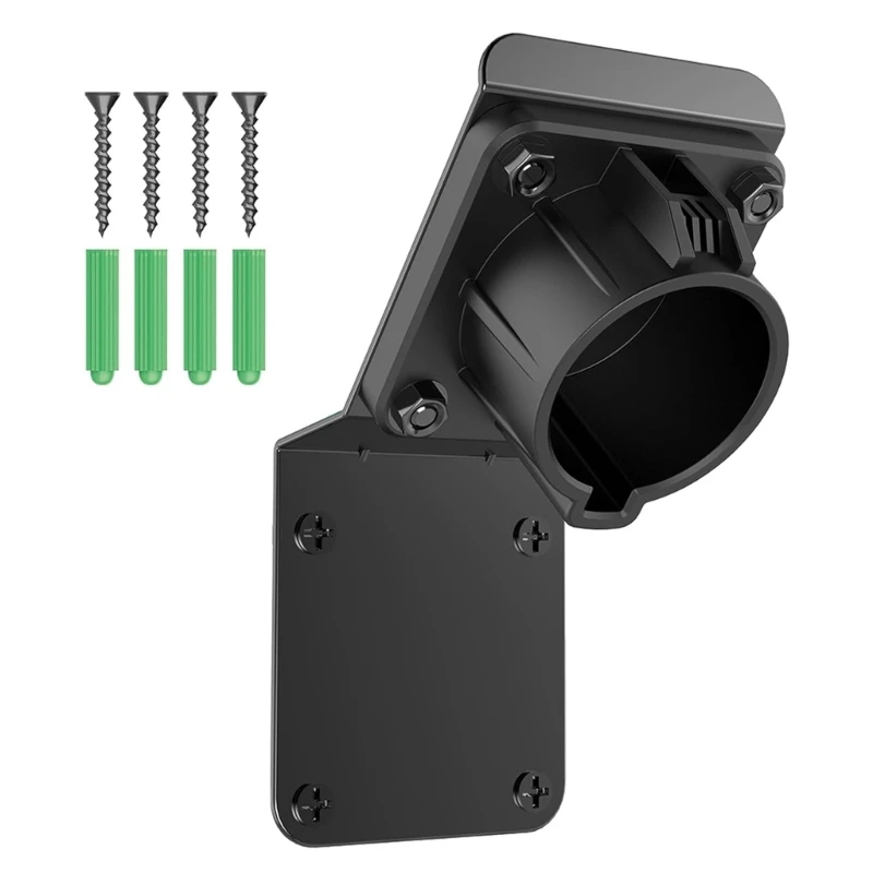 E8BD SAE J1772 Compatible Wall Hook Organizers Heavy Duty ABS Plastic Metal for Public Charging Stations