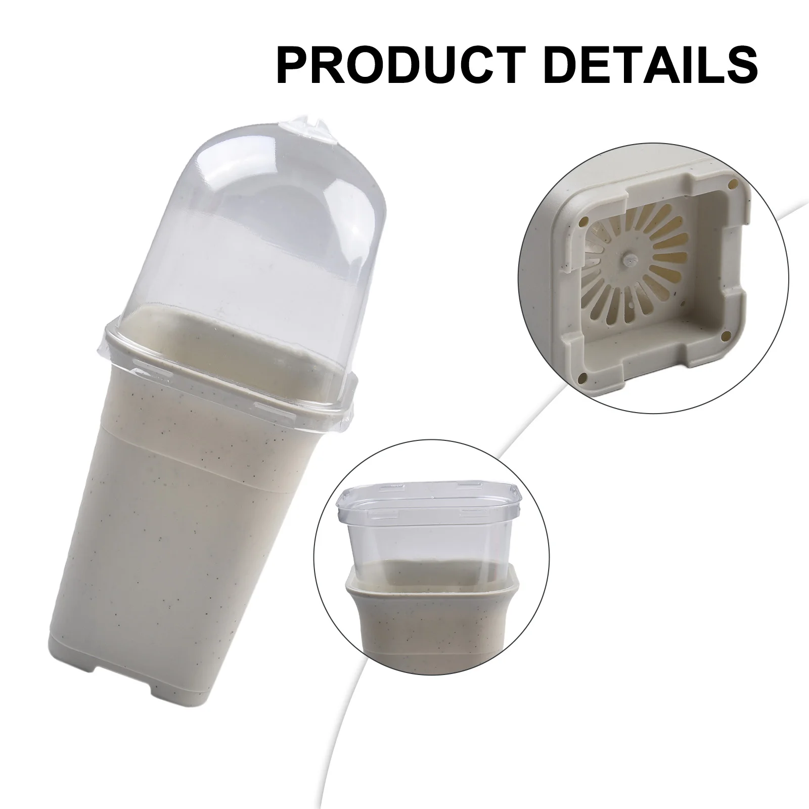 Nursery Plant Pot With Transparent Cover Plastic Sturdy And Waterproof Versatile Black/White Breathable And Draining