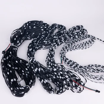 블랙 와이어 LED 스트링 조명, 드림 컬러 RGBIC 주소 지정 가능, 개별 페어리 라이트, 시드 픽셀 라이트, 5V, WS2811, WS2812, 3 핀 Best5 블랙 와이어 LED 스트링 조명, 드림 컬러 RGBIC 주소 지정 가능, 개별 페어리 라이트, 시드 픽셀 라이트, 5V, WS2811, WS2812, 3 핀 Best5