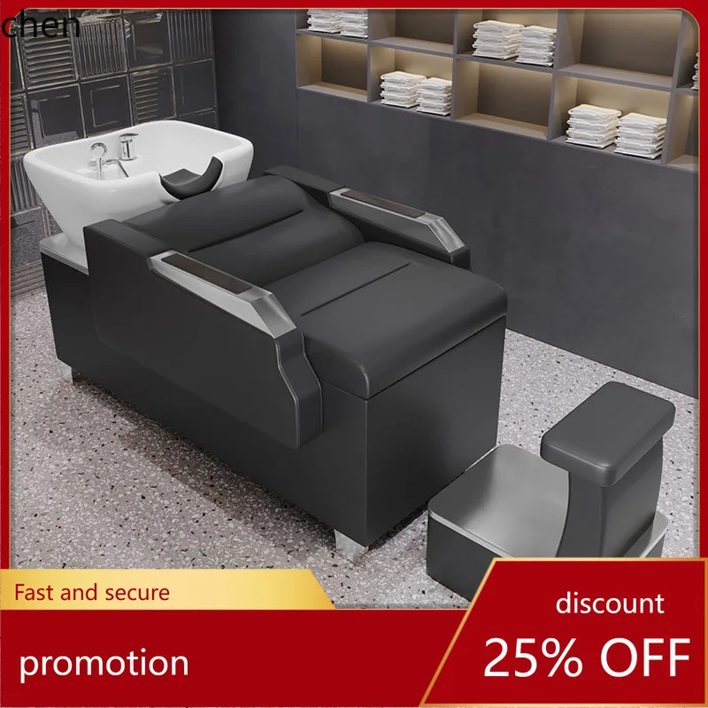CZ Semi-Reclining Shampoo Bed for Hair Salons, Popular in Hair Salons, Ceramic Basin for Hair Washing