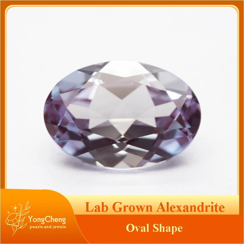 

Lab Grown Oval Shape Color Alexandrite Stone Changing Stone for Diy Jewelry Making with AGL Certificate