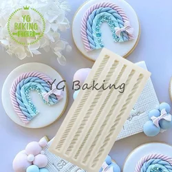 Dorica Rope Design Silicone Mold Chocolate Mould DIY Fondant Cake Decorating Tools Kitchen Accessories Bakeware