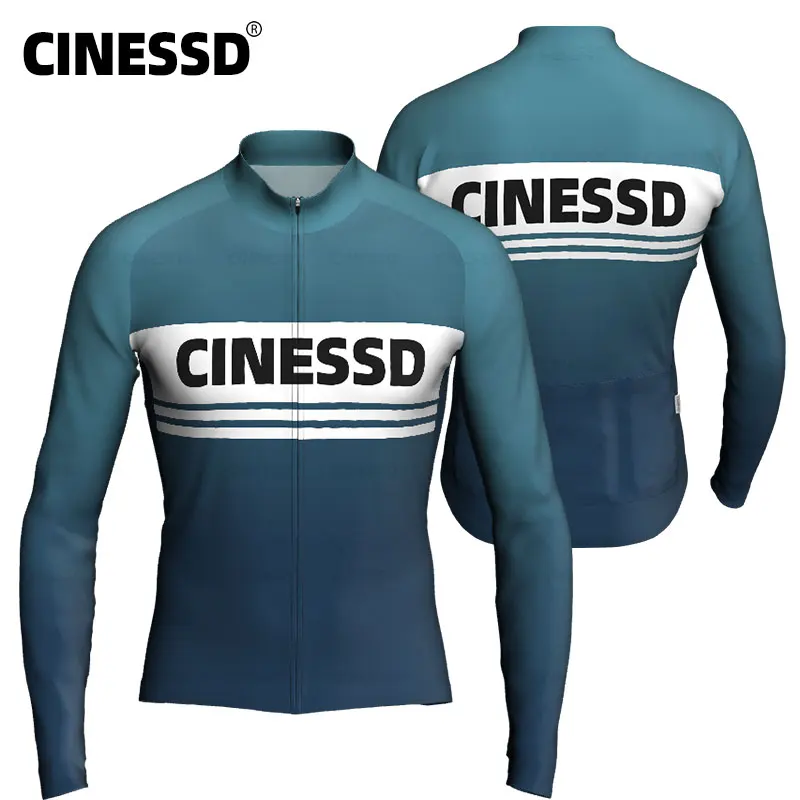 Outdoors Team top Cycling Jersey Long Sleeve LOGO Pprinton Demand Customized Men's Cycling Clothing MTB Bike Breathable Clothes