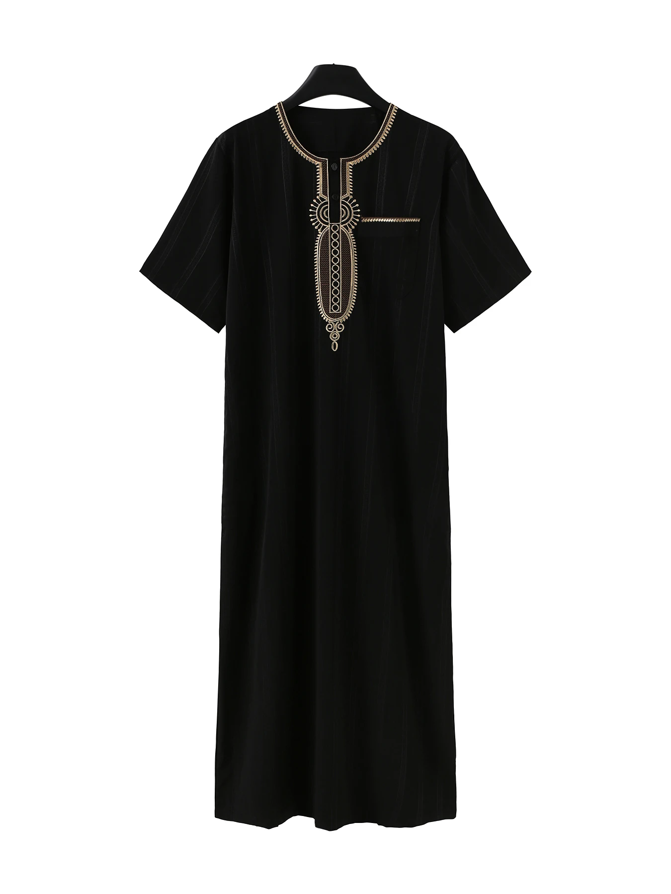 ملابس رجالية تقليدية أنيقة وفاخرة، عباية إسلامية فضفاضة، ثوب إسلامي مطرز بأكمام قصيرة