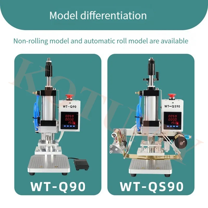 

Pneumatic Foil Stamping Machine Commercial Notebook Pu Leather Winding Embossing Paper PVC Wood Velvet Bronzing Embossers