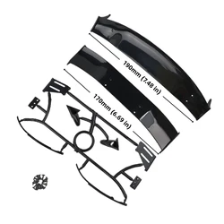 1/10 Scale RC Car Plastic Rear Wing Spolier Side-View Mirrors Wipers Drift On Road Touring Model Hobby