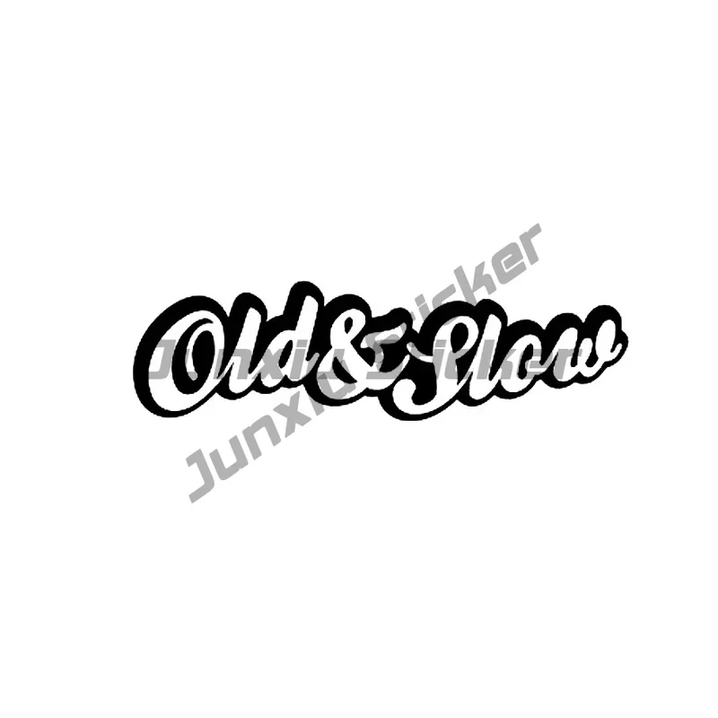 

Fashion Car Styling Vinyl Old and Slow Car Sticker Decal Black Silver