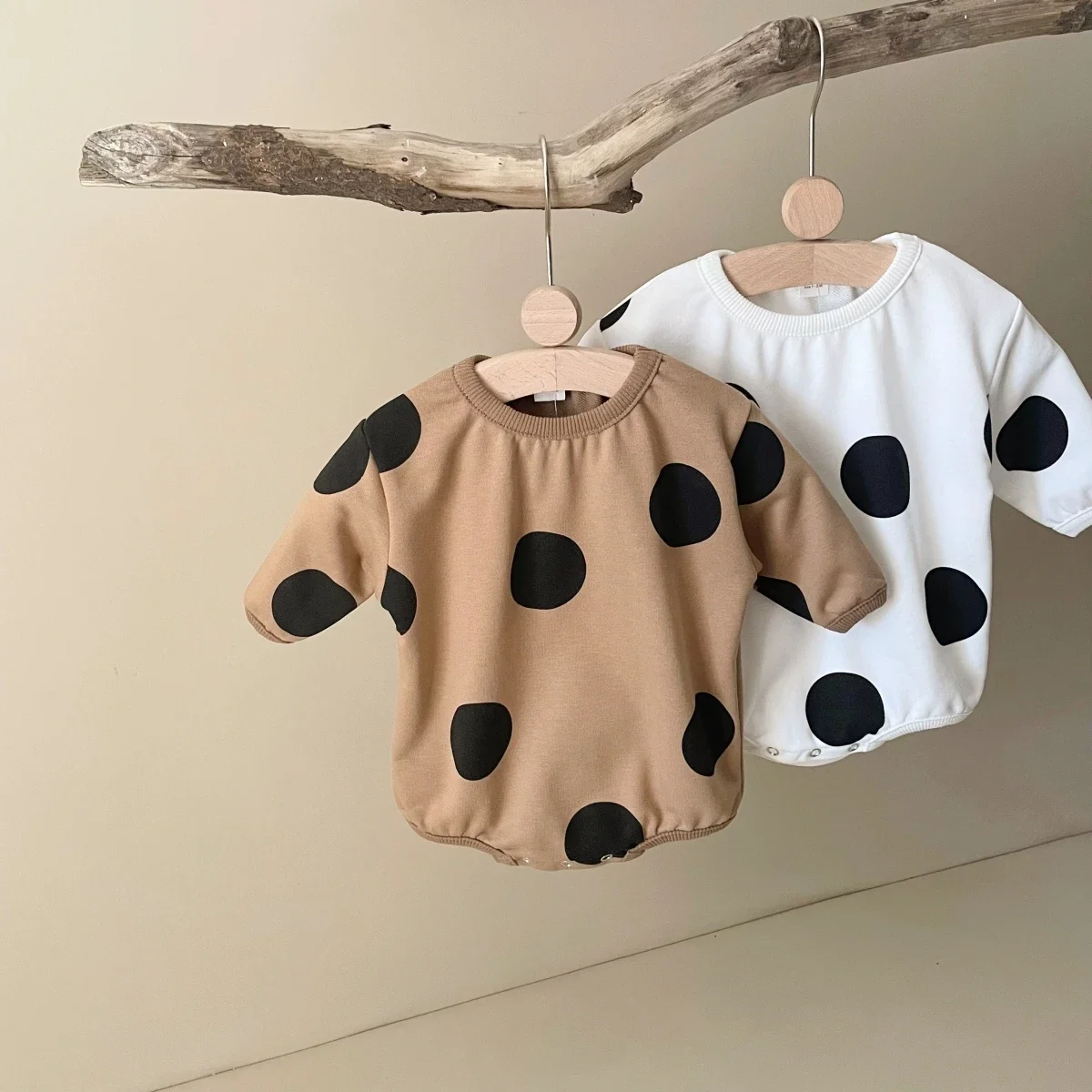 Ins Baby Girl Clothing Autumn Infant Baby Jumpsuit Polka Dot Long Sleeve Cotton Bubble Romper Toddler Infant Outfit Bodysuits