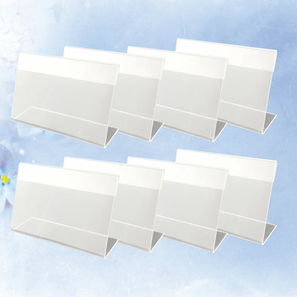 

30 Pcs Acrylic Price Tag Shop Supermarket Clear File Cabinets Temperature Resistant Retail Clip-on