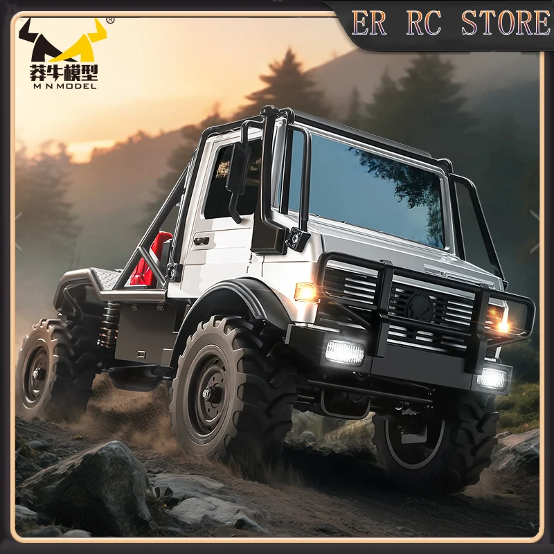 Mn Rc 1/18 Unimok Remote Control Off-Road Climbing Truck Powerful Toy Simulation Car for Boys Birthday Gift Collectible Model