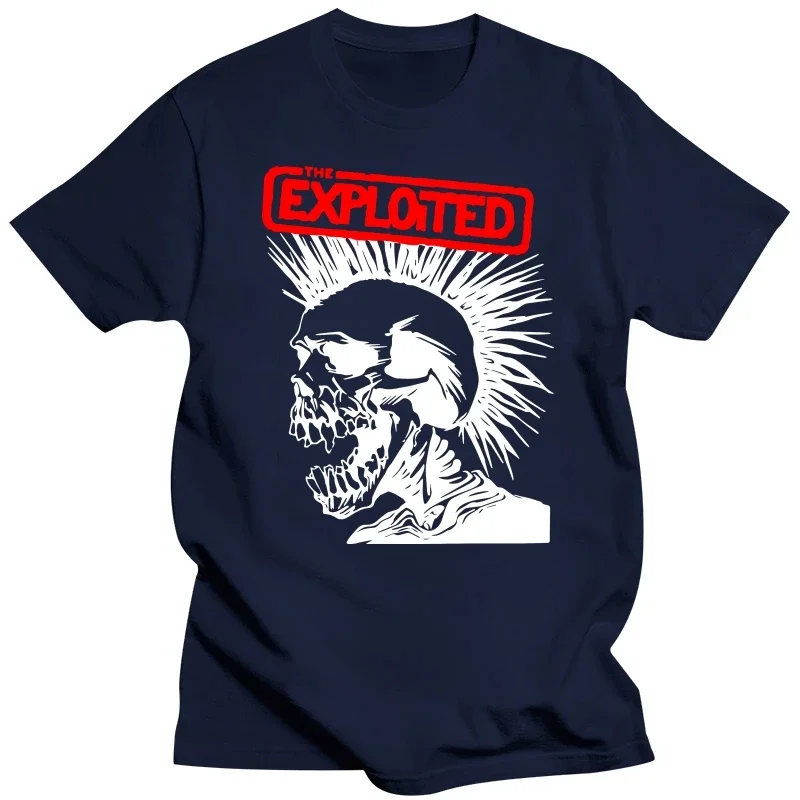 Men Cotton T Shirt Summer Brand Tshirt THE EXPLOITED MAGGIE BLACK AND WHITE T-SHIRT brand tee-shirt homme tops