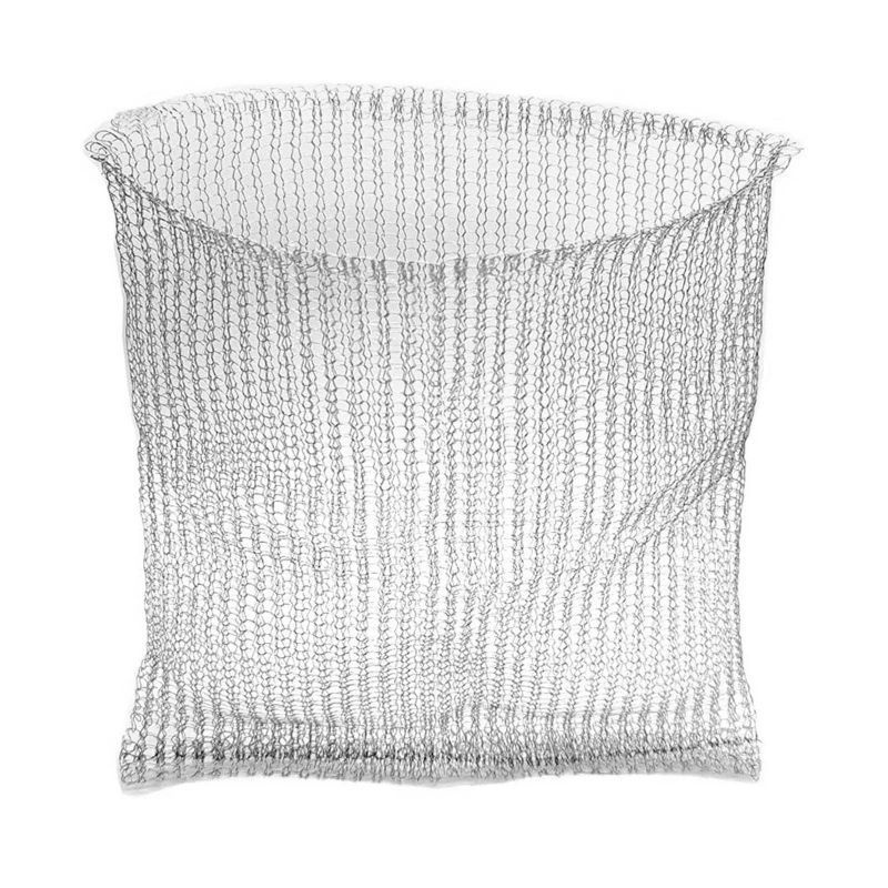 304 Stainless Steel Wire Knitted Mesh Bag Plants Root Pouches Basket for Indoor Outdoor Garden Yard Plants Vegetable Dropsale