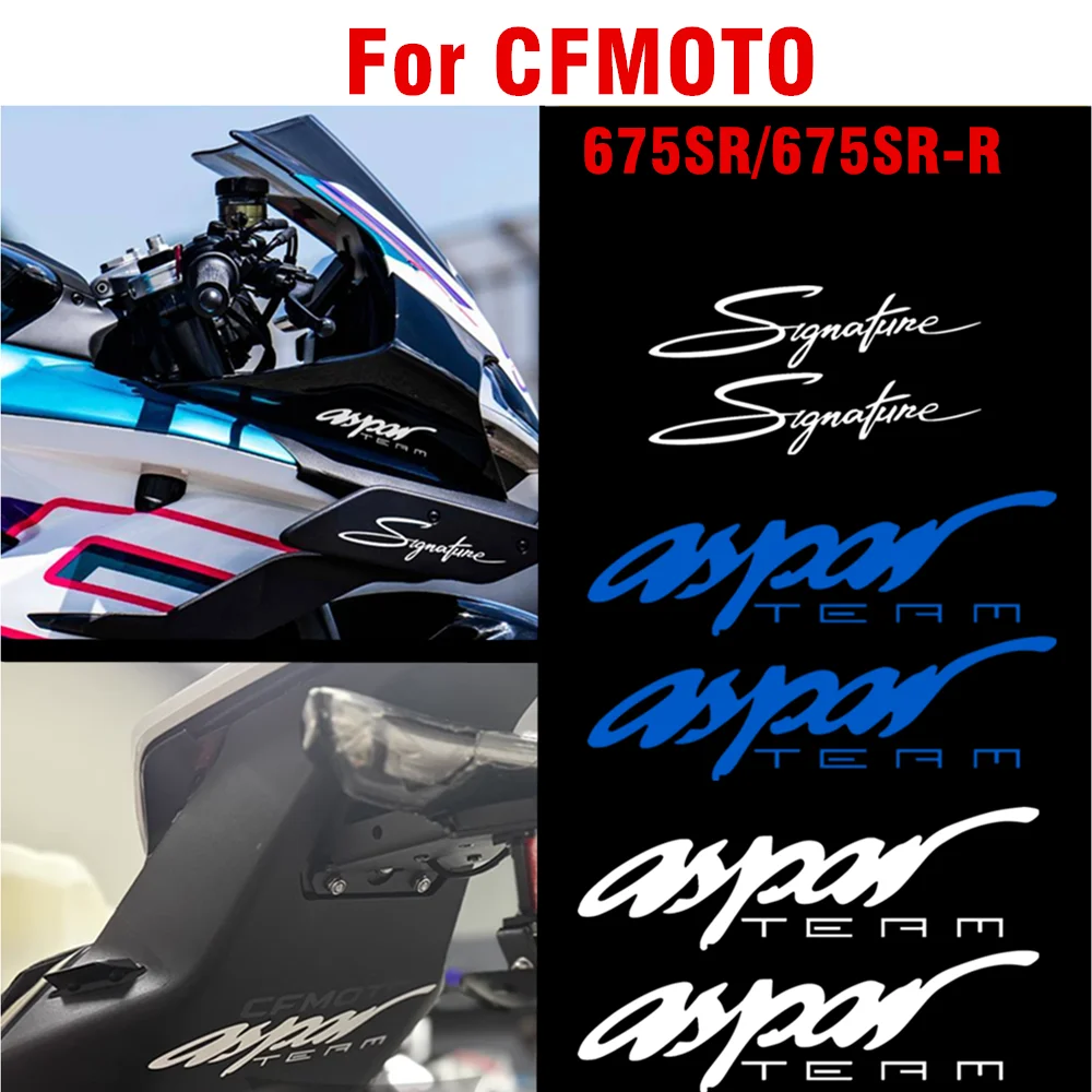 

Для CFMOTO 675SR наклейки с аэрокрыльями Aspar Signature дизайн боковые обтекатели наклейки панель топливного бака CFMOTO 675SS 675SR-R