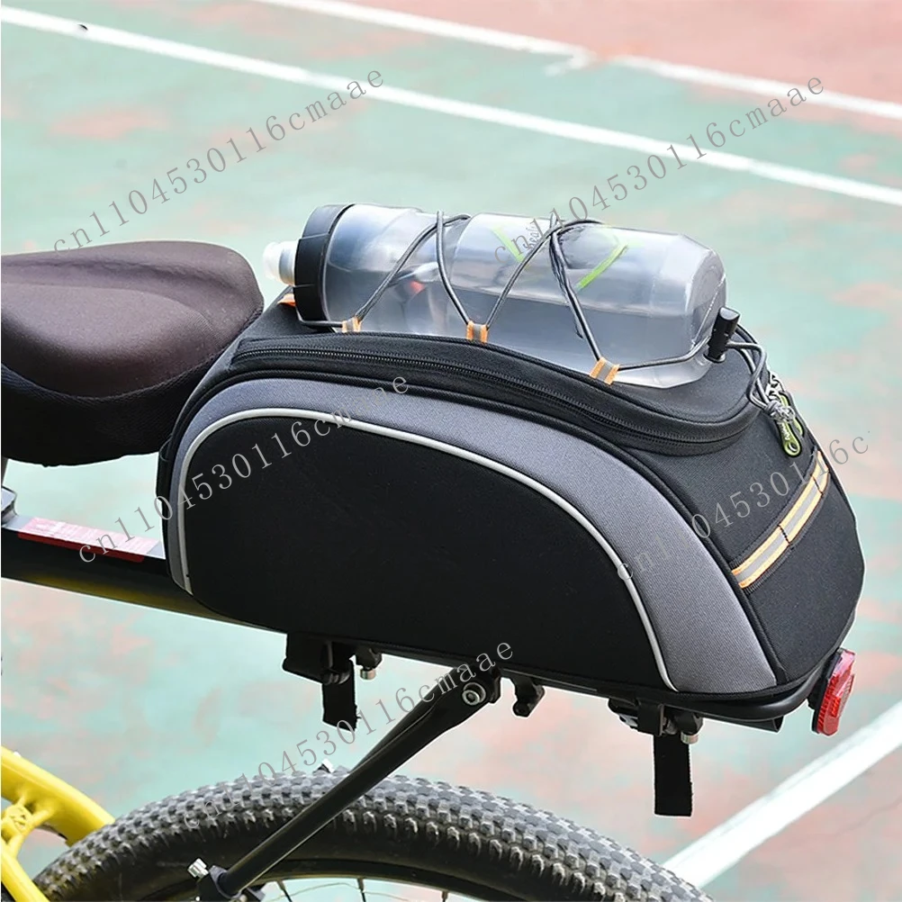 NEW 8L Premium Waterproof Backseat Bag For Large Capacity Double Zipper Bicycle Rear Seat Storage Multifunctional Saddlebag