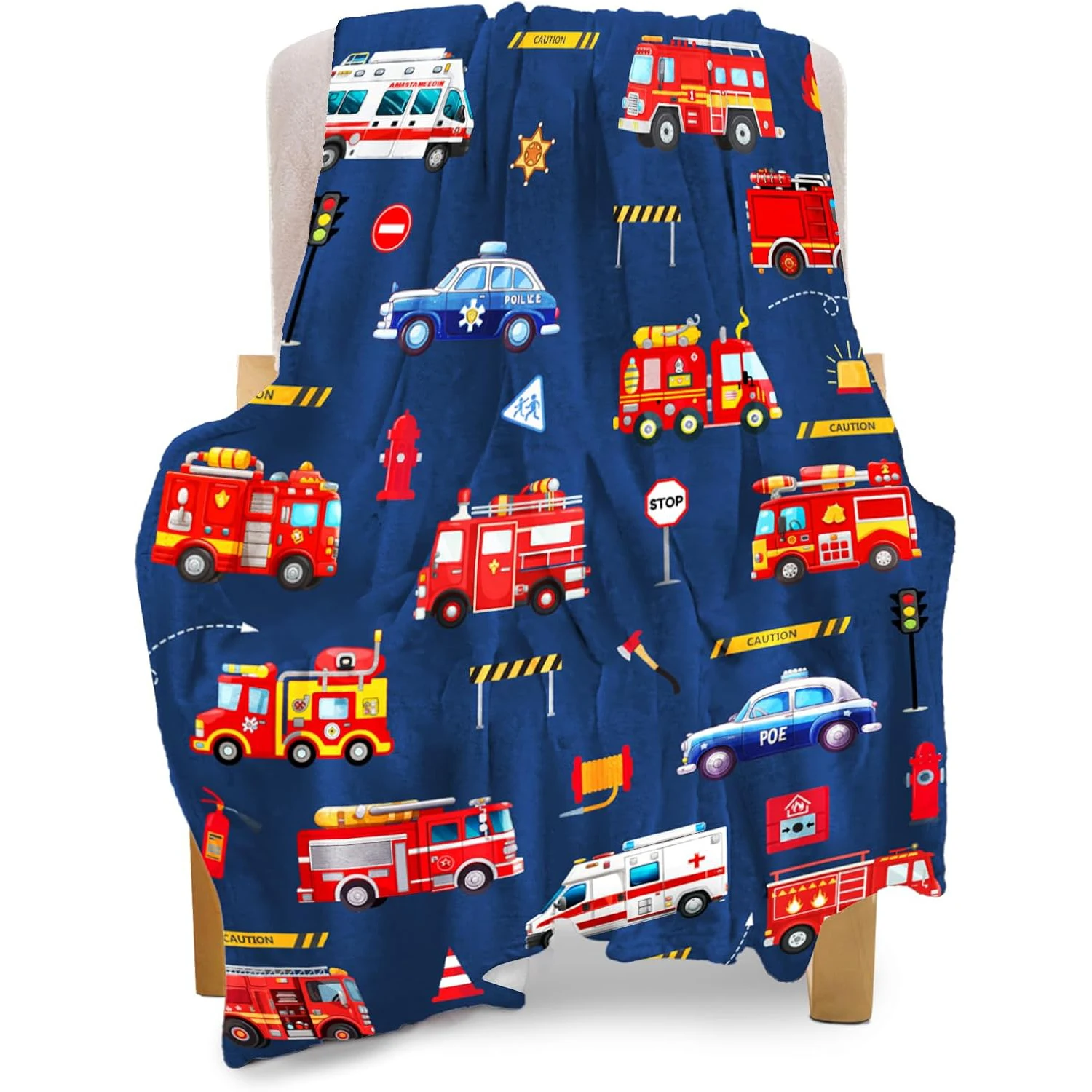 Train Blanket for Boys Girls, Kids Toddler Blanket for Nap Daycare Small Soft Warm Plush Fleece Blanket Birthday Throw