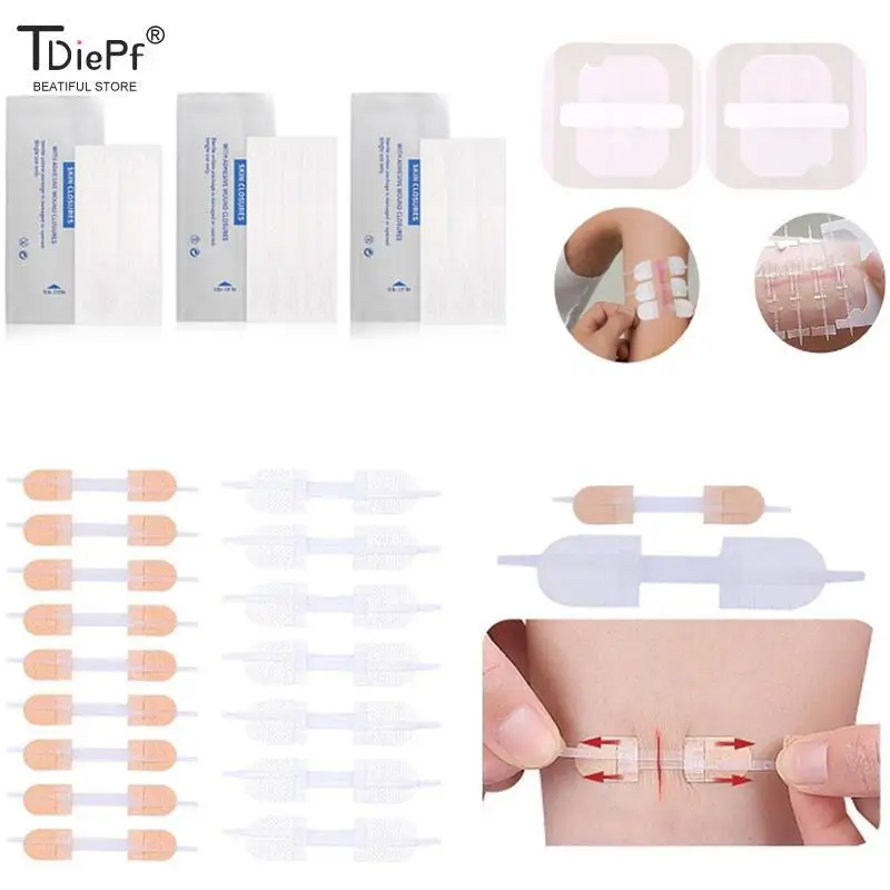 1/2/3pcs/set Band-Aid Zipper Tie Wound Closure Patch Hemostatic Patch Wound Fast Suture Zipper Band-Aid Outdoor Portable