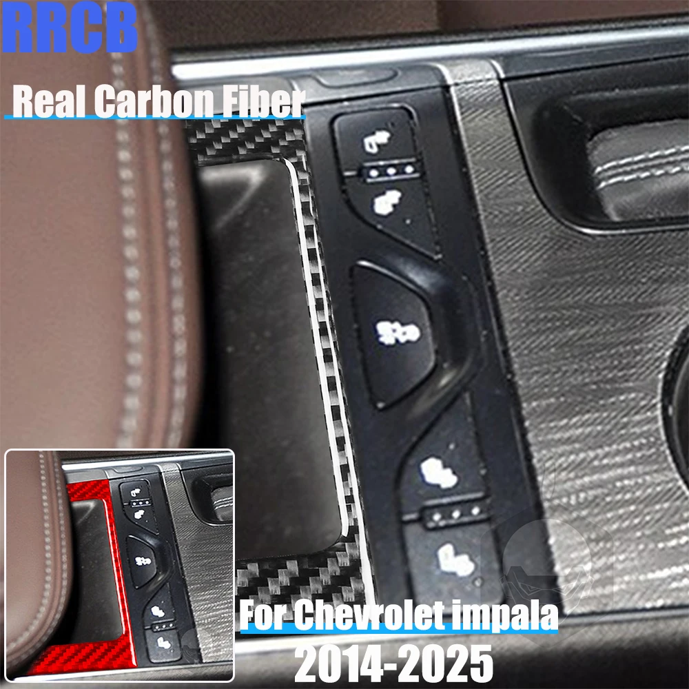 

Настоящее углеродное волокно, автомобильные аксессуары, декоративная накладка для хранения центральной консоли, мягкая наклейка на чехол для Chevrolet Impala 2014-2025