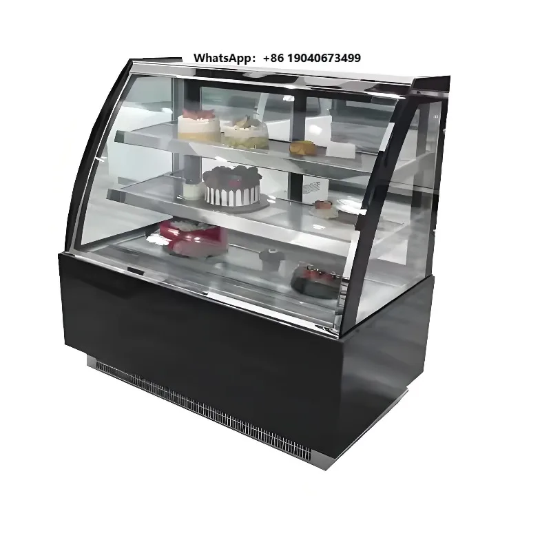 Best Selling Cake Curved Display Cabinet Cake and Donut Glass Display showcase Cabinet Multi-layer Cake Display Cabinet shi