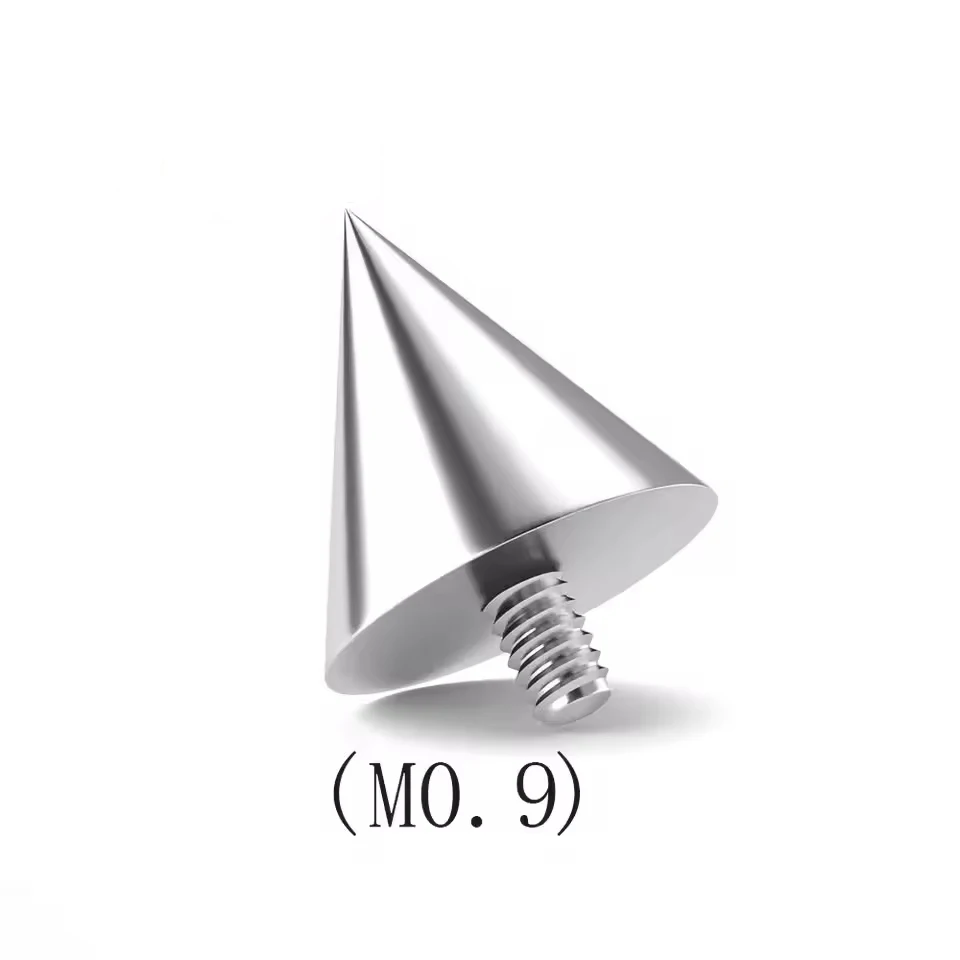 

10/20pcs G23 Titanium Ear Stud Substituicao 14G 16G Spike Top M0.9/1.2 Thread Sobrancelha e Nariz Studs Body Jewelry Acessorios