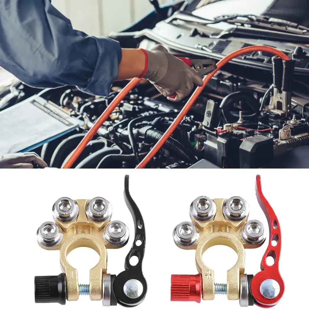 1 Pair Car Battery Terminals Quick Disconnect Auto Cables Connectors Wire Cable Shut-Off Connectors For Car Auto Accessories