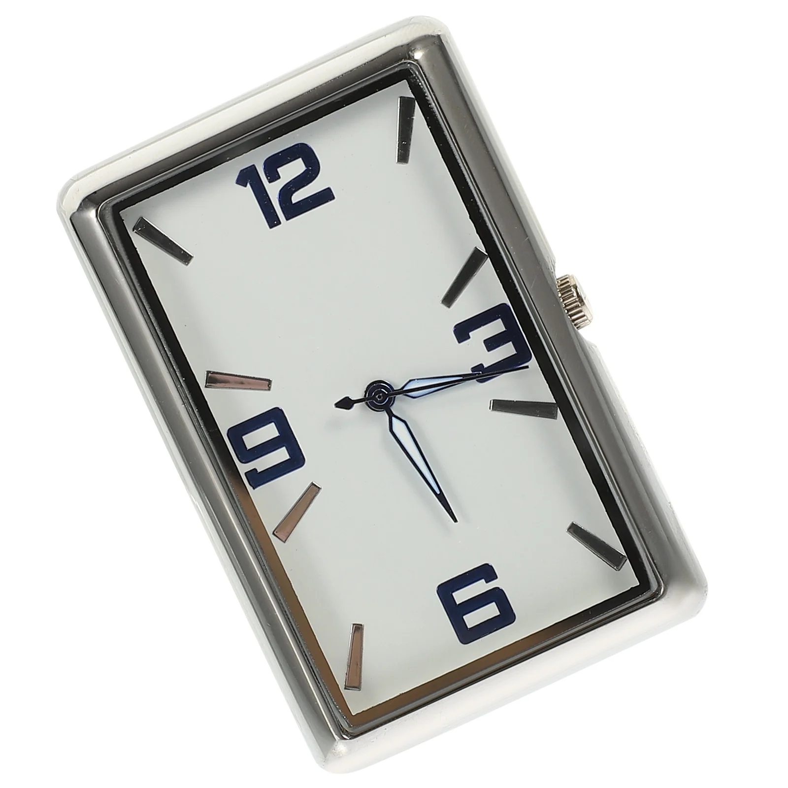 

Square Car Dashboard Clock Tiny Small Analog Stylish Design Adhesive Mini Clock for Car Interior Dashboard Decor