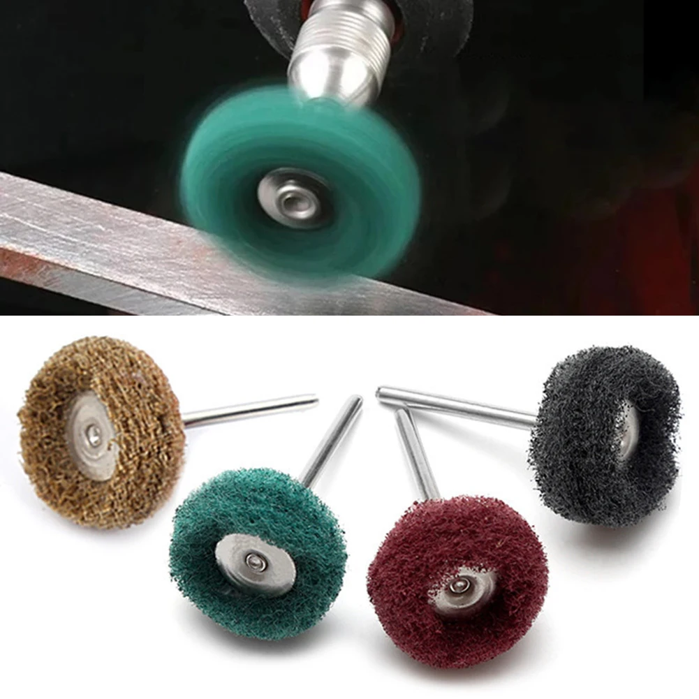 

4pc/set 3mm Shank Abrasive Wheel Nylon Buffing Brush Grinding Wheel Rotary Tool For Metal Jewelry Polishing Accessorie