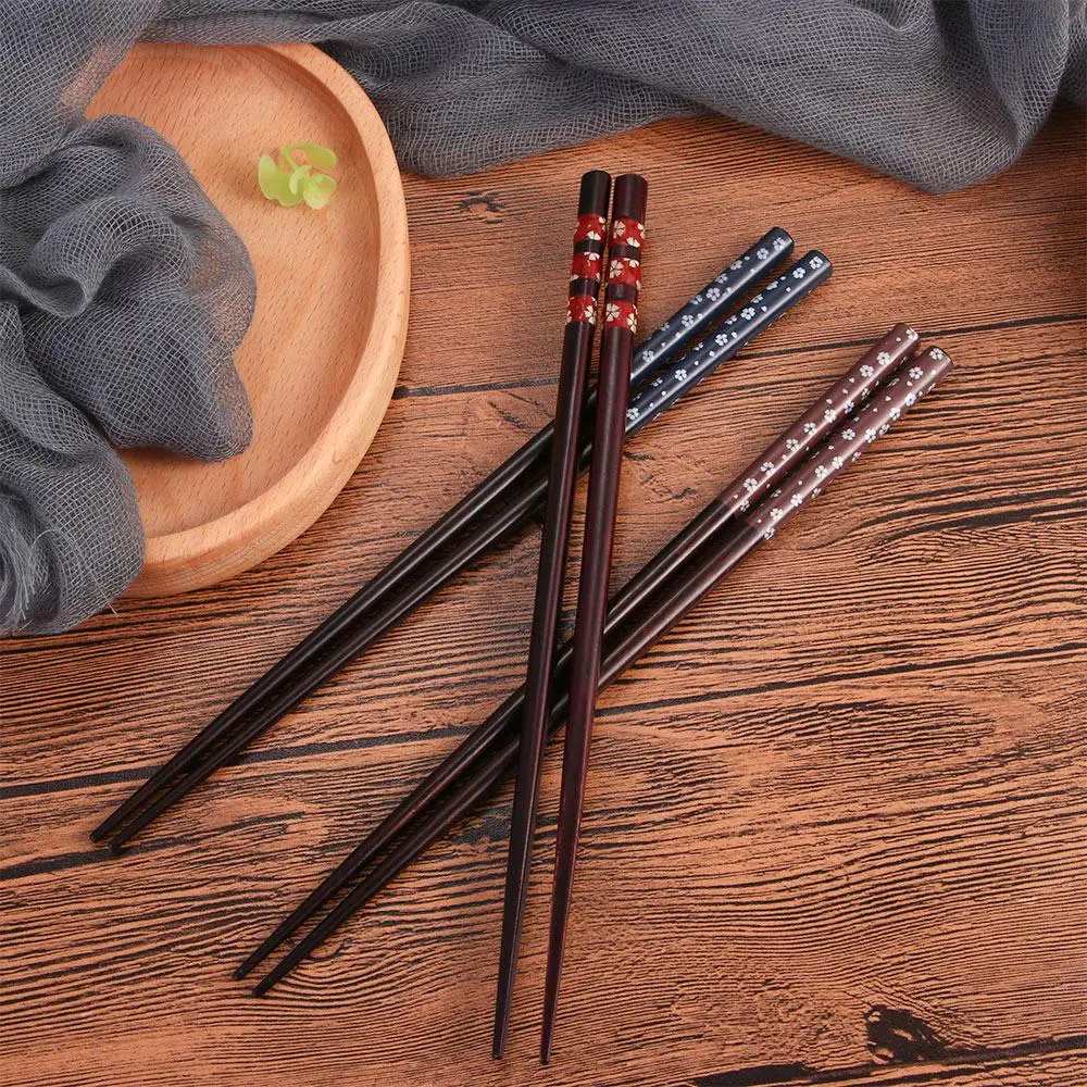 

Reusable Beauty Pattern Tableware Cooking Japanese Handmade Kitchen Tools Dinnerware Sushi Chopsticks Wood Chopsticks