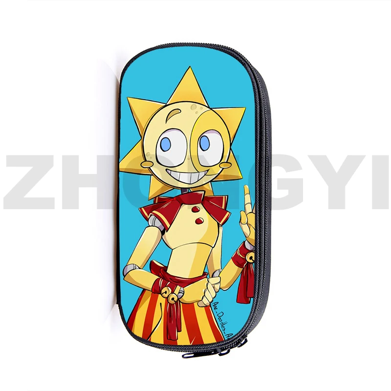 New Game 3D Fnaf Sundrop Moondrop Pencil Case Student Children Funny Anime School Supplies Stationery Harajuku Cute Makeup Bags