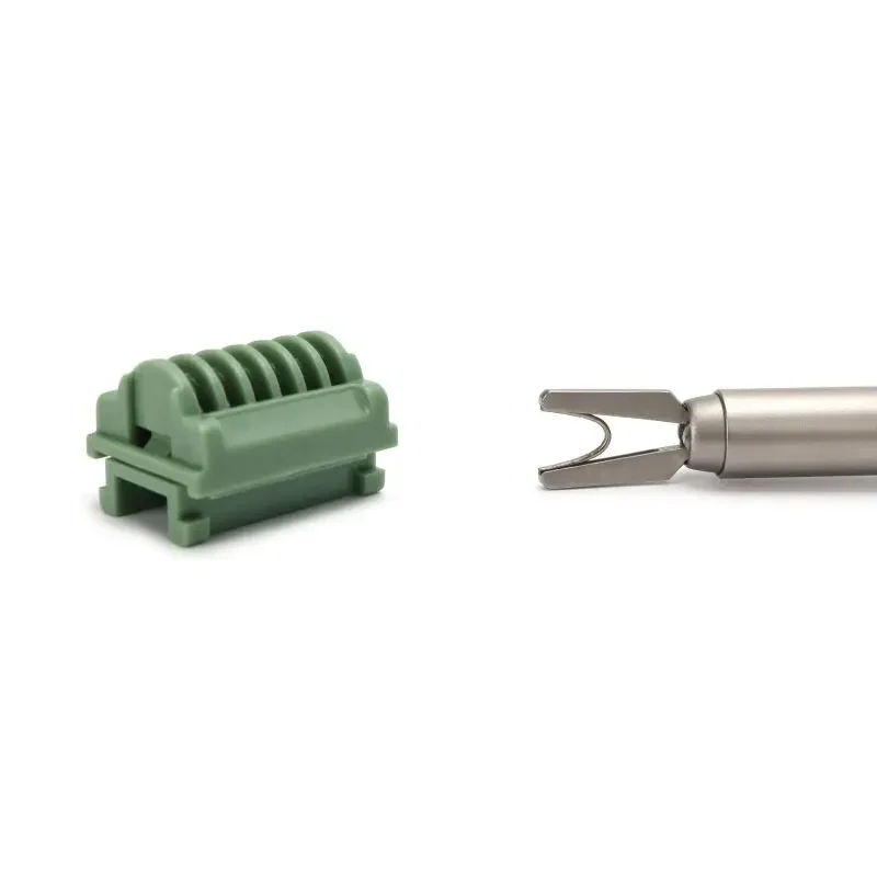 laparoscopic titanium ligating clips applier,  titanium clip lt-300, double action clip applicator