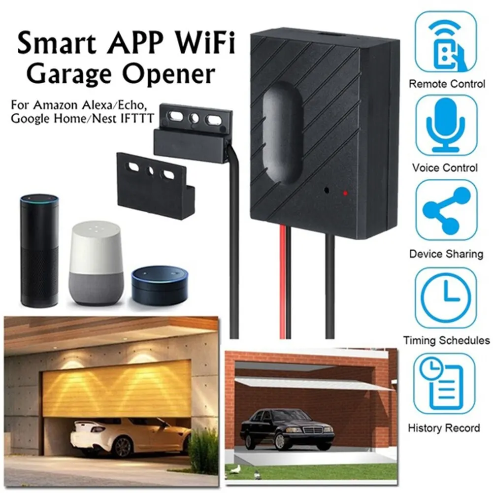 EWelink Tuya Wifi Intelligent Garage Door Switch APP Remote Conrtrol Wireless Controller Work With Alexa Google Home