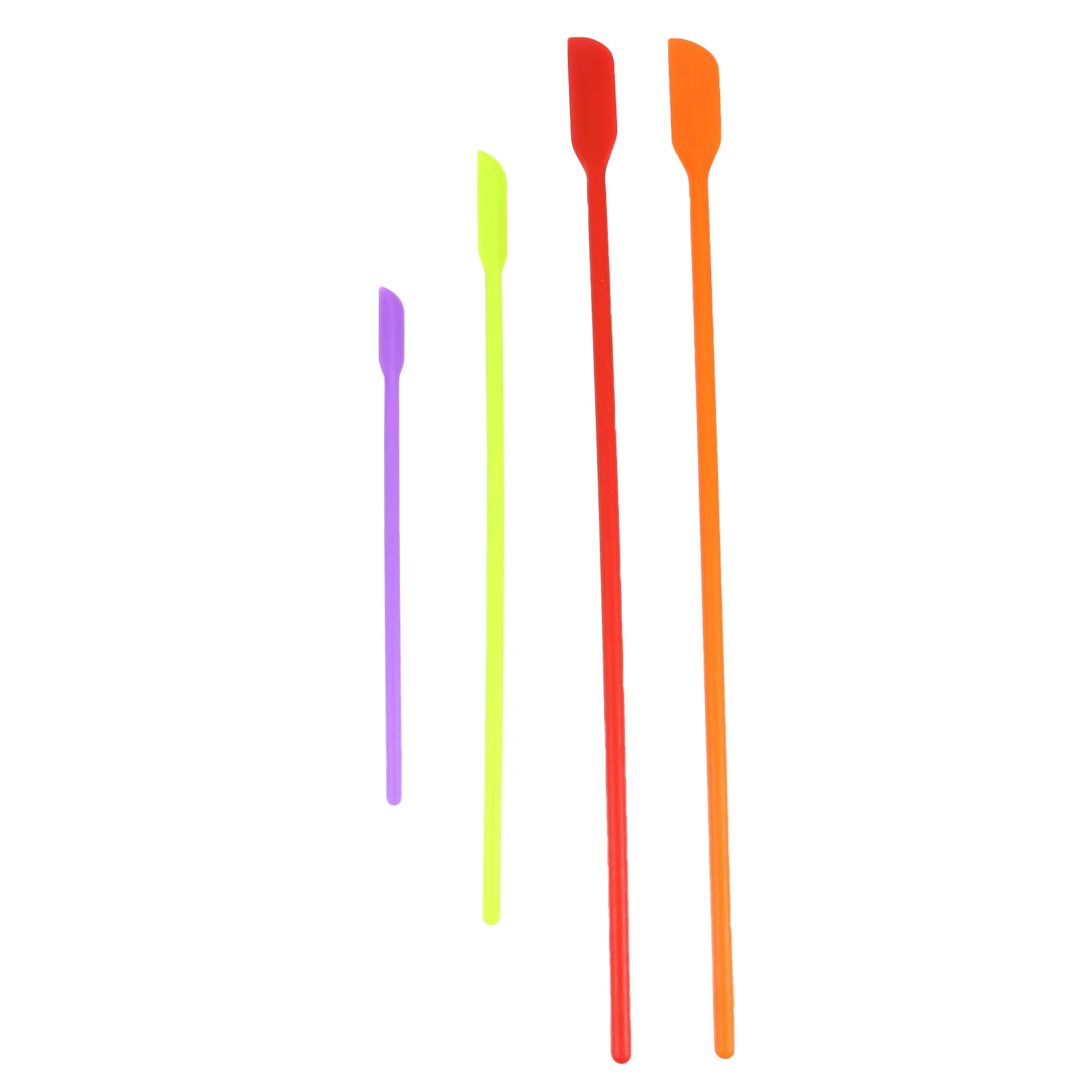 

4Pcs Set Silicone Long Handle Spatula for Kitchen Cooking Baking Jar Bottle Use Non-Stick Easy Clean Tool