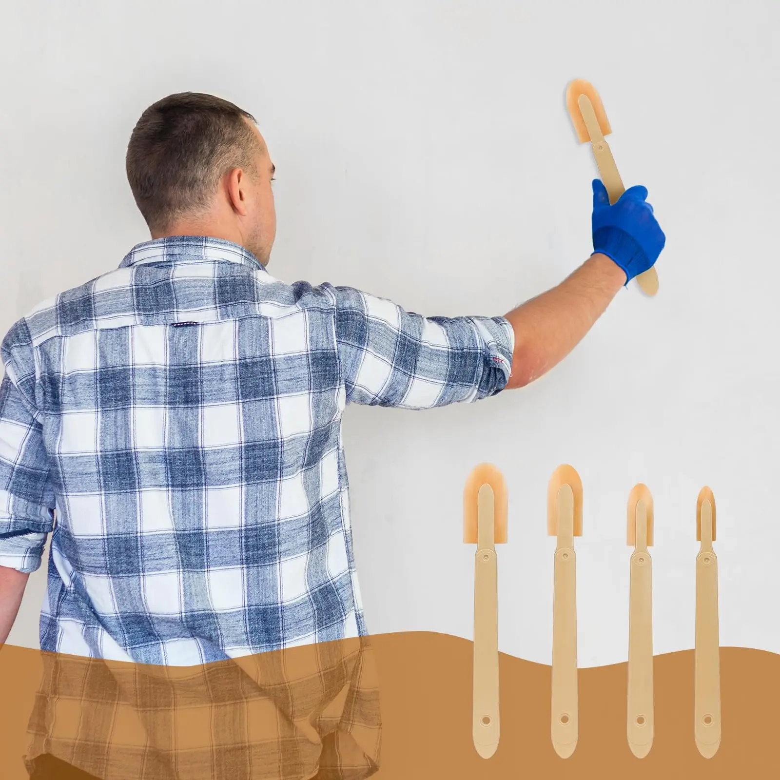 8 stücke Dichtmittel Finishing Werkzeuge Gummi Abdichten Abdichten Silikon Dichtstoff Finishing Werkzeug Erweiterte Länge Gummi Spachtel Abdichten Werkzeug – Detail 5
