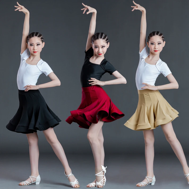 Disfraz de baile latino para niños, traje de competición profesional, vestido de columpio grande para niñas, rendimiento de entrenamiento Latino para niños, nuevo