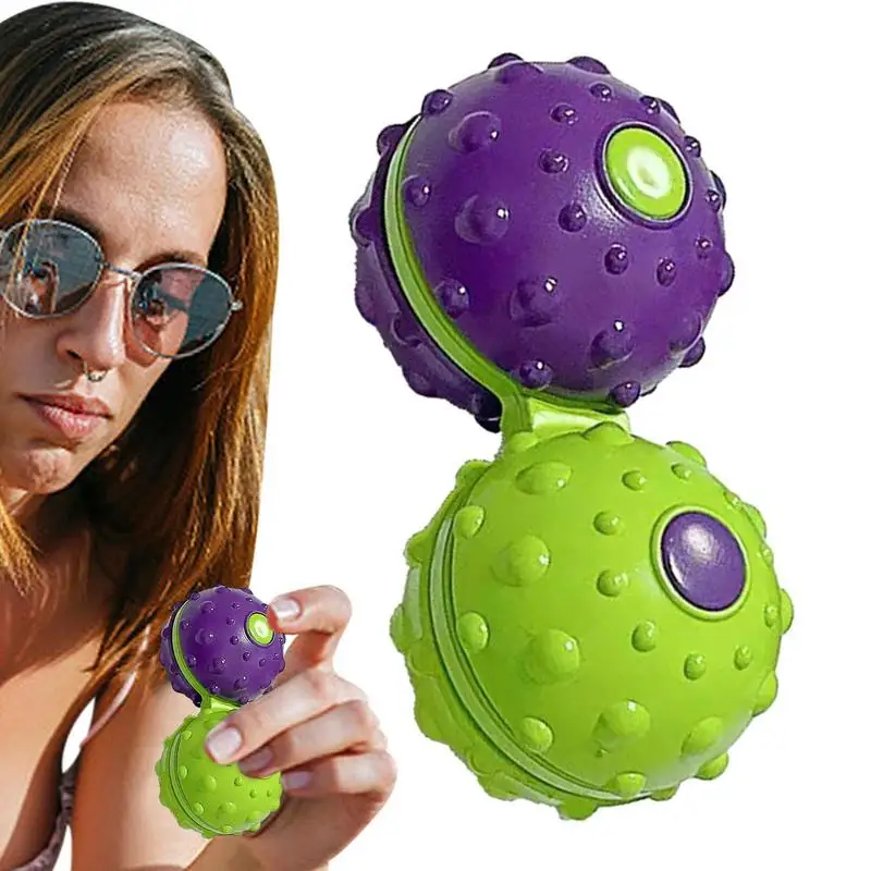 

Conjoined Massage Ball Fingertip Spinning Massage Ball Portable Hand Ball Massage Fidget Toy For Shoulders Back Relaxation