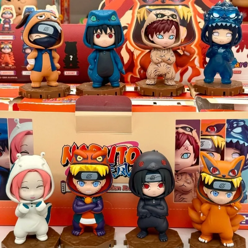 

Naruto Bnfigureq Pajamars Series Blind Box Cute Action Figures Model Sasuke Kakashi Anime Doll Desktop Decoration Gifts Toys