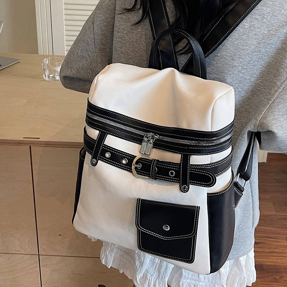 Vintage Backpack Women Shoulder bag Multifunction Backpacks For Teenage Girls Schoolbag Female Rucksack Travel Bag bolsa