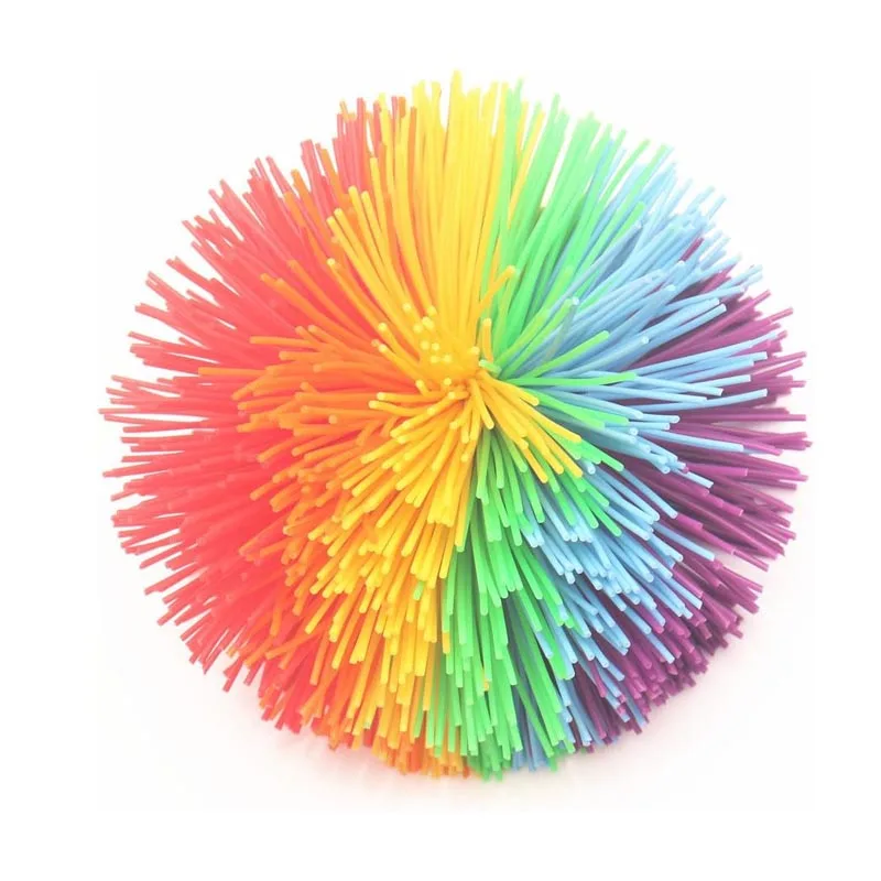 Rainbow Rubber Stringy Balls Sensory Fidget Toys For Kids Party Favors Classroom Prizes School Gifts For Students Outdoor Fun