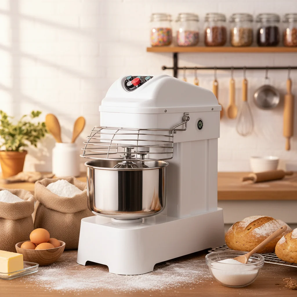 Compact Commercial 5kg Spiral Dough Mixer 10L 220V Electric Stainless Steel Bowl Two-Speed Adjustment For Bakery Flour Wheat