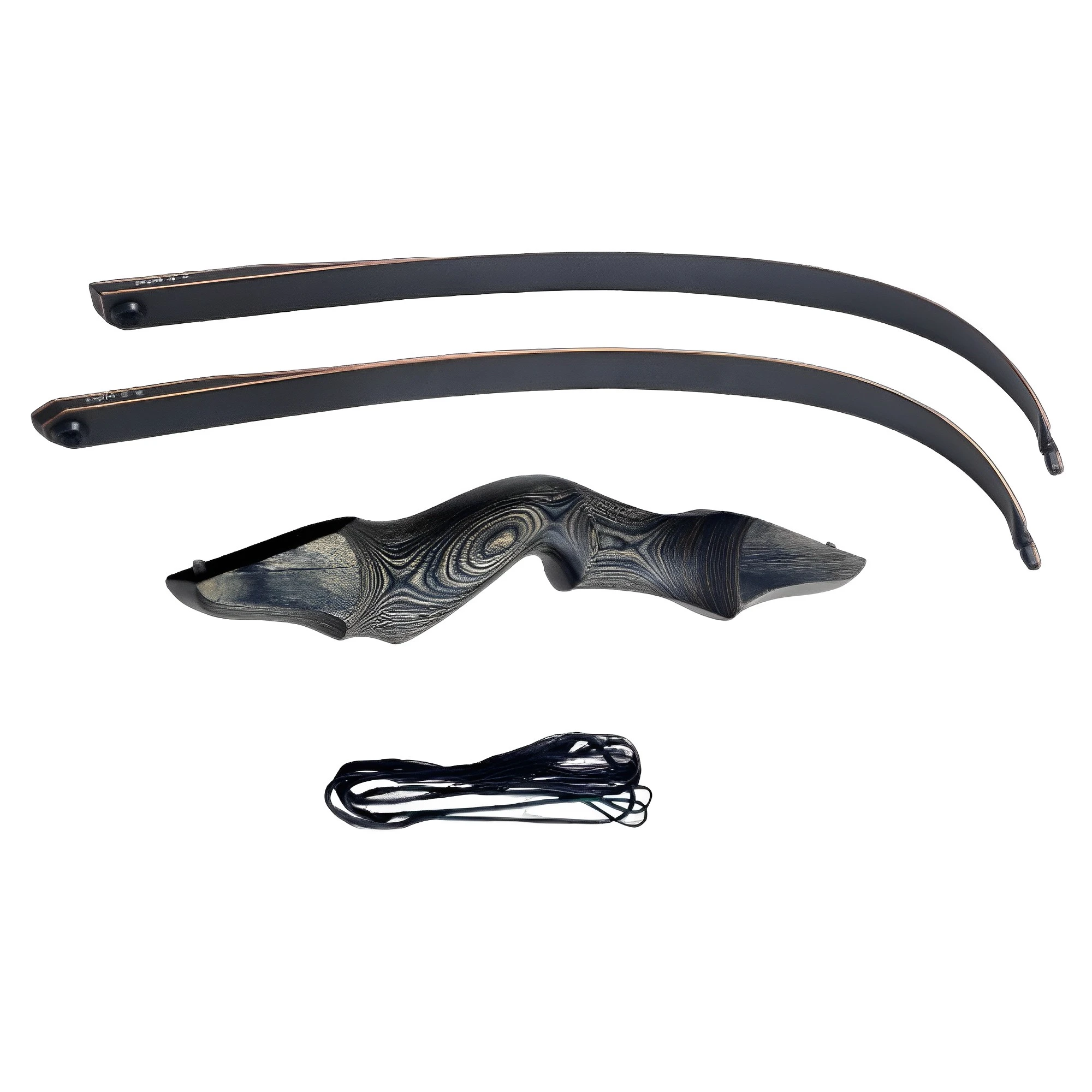 Imagem -03 - Black Hunter Right Hand Recurve Bow Longbow para Archery Hunting 60 2565ibs Junxing Take Down