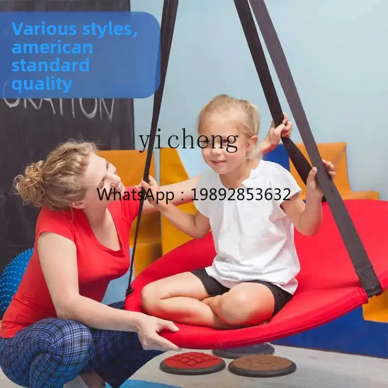 ZZ Equipo de entrenamiento de integración sensorial Columpio colgante Suspensión vestibular Juguete de enseñanza para niños con autismo especial